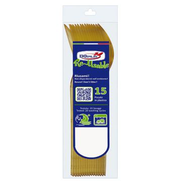 Cucchiai Oro Riutilizzabili Pz.15