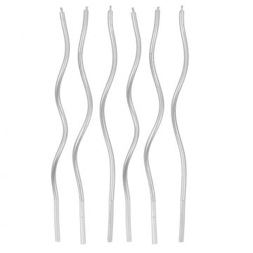 Candeline Swirl Argento Pz.6