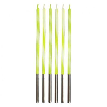 Candeline Stelo Verde Lime Pz.6