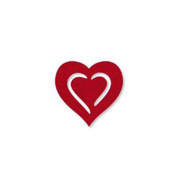 CUORE FELTRO ROSSO PZ 16