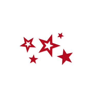 STELLE IN FELTRO ROSSE PZ.30