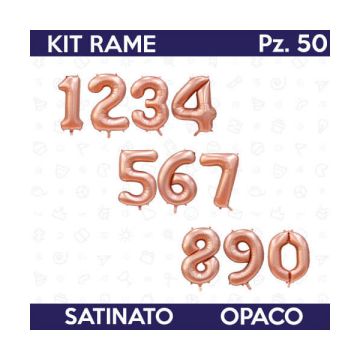 KIT PZ.50 NUMERI ROSE GOLD SATIN CM.86