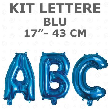 KIT PALLONCINI LETTERE BLU PZ.260