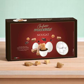 Confetti ovali bianchi nougat 1kg al torroncino e cioccolato