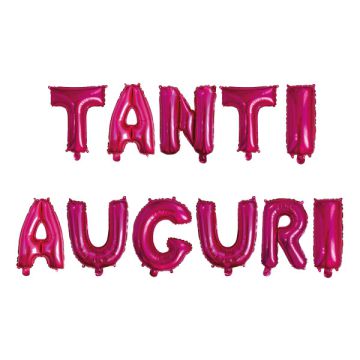 SCRITTA TANTI AUGURI FUXIA