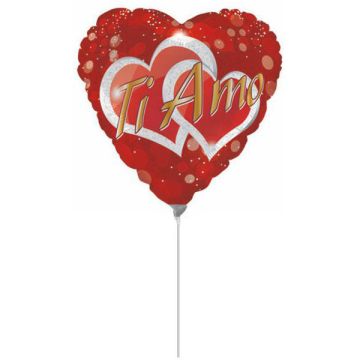 PALLONCINI TI AMO GLITTER HEART PZ.10