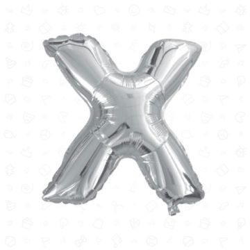 PALLONCINO LETTERA (X) ARGENTO PZ.1