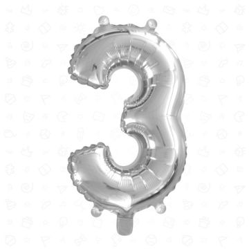 PALLONCINO NUMERO (3) ARGENTO PZ.1