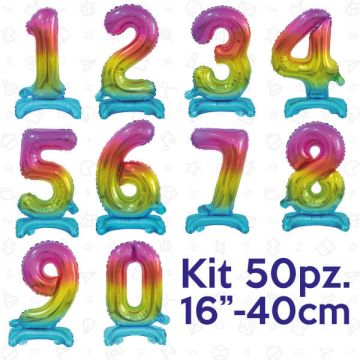 KIT SELF STANDING MULTICOLOR 16" PZ.50