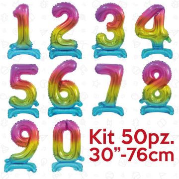KIT SELF STANDING MULTICOLOR 30" PZ.50