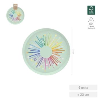 Piatti In Carta Candeline Cm.23 Pz.6