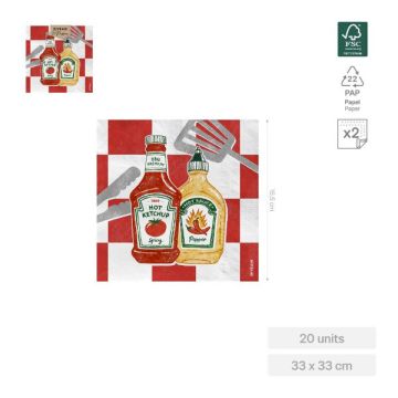 Tovaglioli Barbecue 33x33 Pz.20