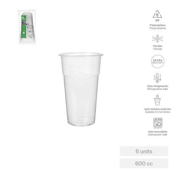 Bicchiere Plastica Pp Infrangibile Pz.6