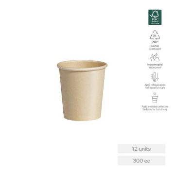 Bicchiere In Carta Naturale Pz.12