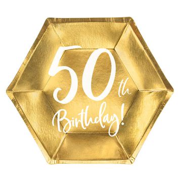Piatti 50 Anni Oro Pz.6