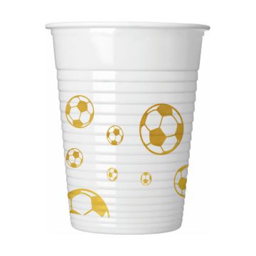 BICCHIERI CALCIO GOLD PZ.8