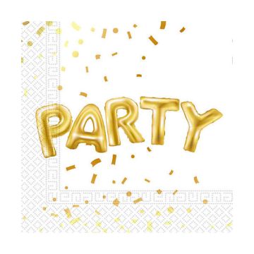 Tovaglioli Gold Party Pz.20 Cm.33x33