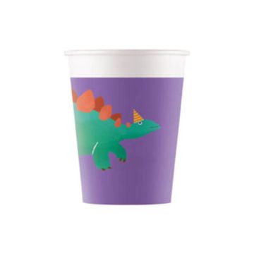 Bicchieri Dinosauro Compostabile Pz.8 200ml - Compostabile