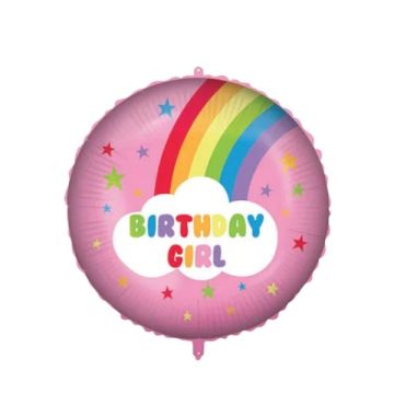 Palloncino Birthday Girl Rainbow Pz.1