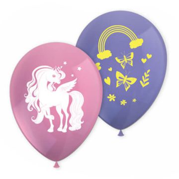 Palloncini Unicorno Arcobaleno Pz.8