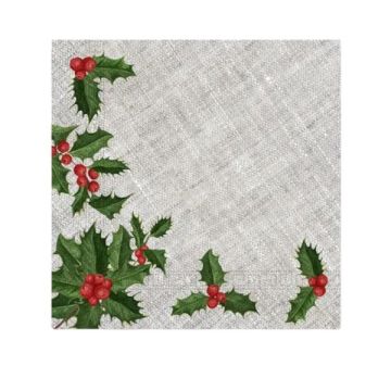 Tovaglioli Natale Vischio Pz.20