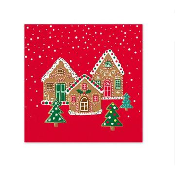 Tovaglioli Xmas Sweet Gingerhouses Pz.20