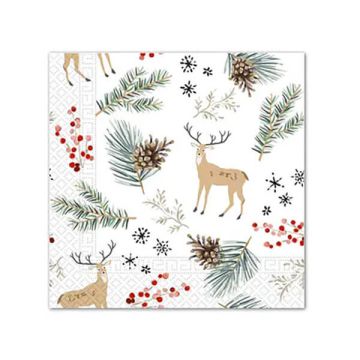Tovaglioli Xmas Foresta E Renne Pz.20