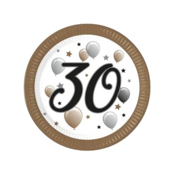Piatti Compleanno 30 Anni Pz.8