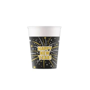 Bicchieri In Carta Happy New Year Pz.8