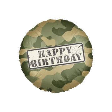 Palloncino Happy Birthday Camouflage Pz1