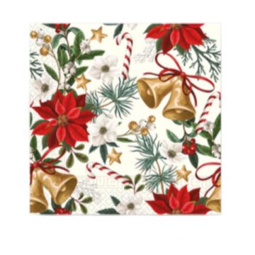 Tovaglioli Natalizi Con Campane Pz.20