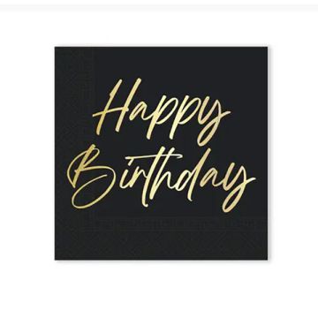 Tovaglioli Elegant Hbday Cm.33  Pz.20