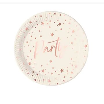 Piatti Rose Gold Party Cm.23 Pz.8