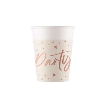 Bicchieri Rose Gold Party Ml.200 Pz.8