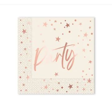 Tovaglioli Rose Gold Party Cm.33 Pz.20