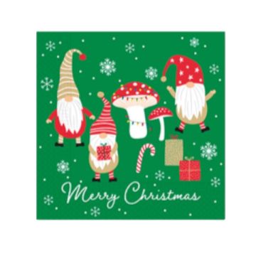 Tovaglioli Natalizi Gnomi Pz.20