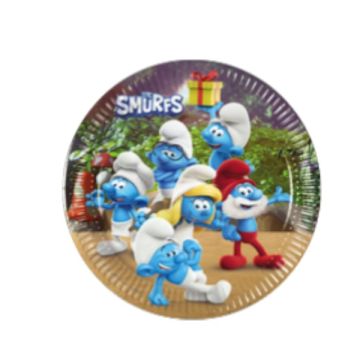 Piattini Puffi Cm. 20 Pz.8