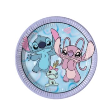 Piatti Angel & Stitch Cm. 23 Pz.8 Piatti Angel & Stitch Cm. 23 Pz.8