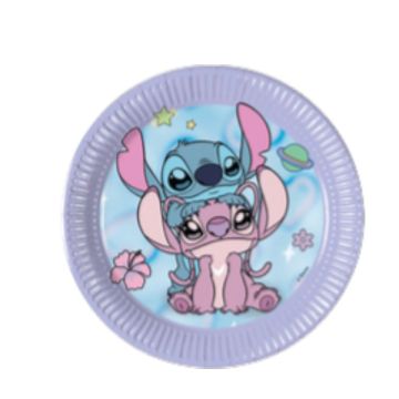 Piattini Angel & Stitch Cm. 20 Pz.8 Piattini Angel & Stitch Cm. 20 Pz.8