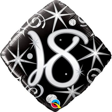Palloncino 18 Compleanno Elegante Pz.1 Mylar Rombo 18" Cm.45