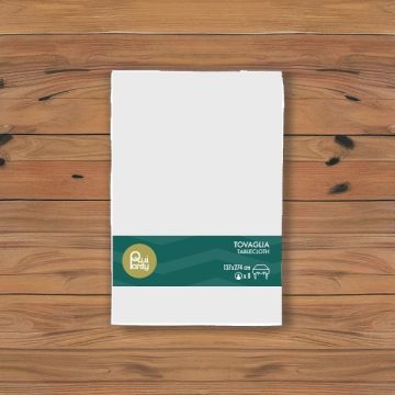 Tovaglia In Plastica Cm 137x274 Bianca