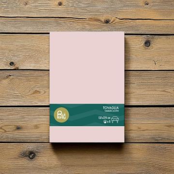 Tovaglia Plastica Cm 137x274 Rosa Chiaro