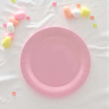 Piatto In Carta Cm 18 Rosa Pz.15