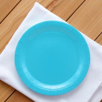 Piatto Carta Cm 18 Turchese Pz.15