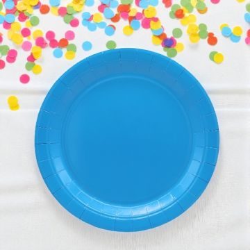 Piatto In Carta Cm18 Blu Elettrico Pz.15
