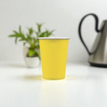 Bicchiere In Carta Giallo Pz.15