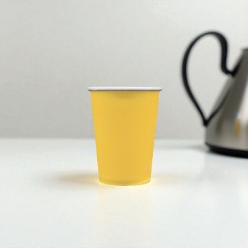 Bicchiere In Carta Giallo Mais Pz.15