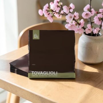 Tovagliolo Cm 33x33 Marrone Pz.40