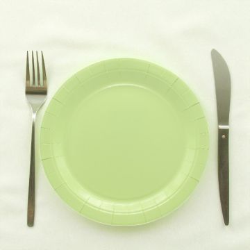 Piatto In Carta Cm 18 Verde Mela Pz.15