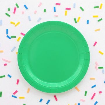 PIATTO IN CARTA CM 24 VERDE PZ.15